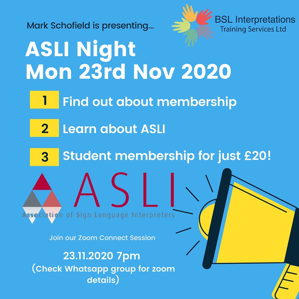 ASLI Night with Mark Schofield!